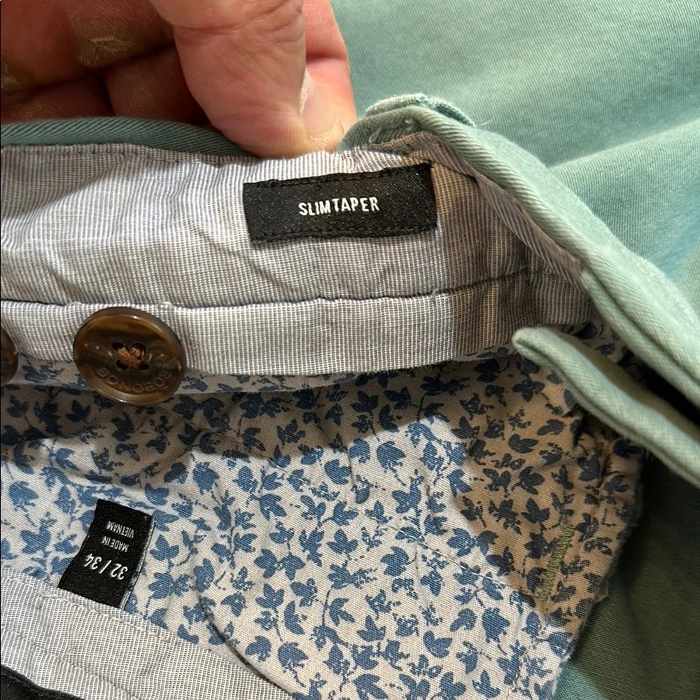 Bonobos Green Chinos Slim Tappered Fit Cotton - Picture 6 of 7